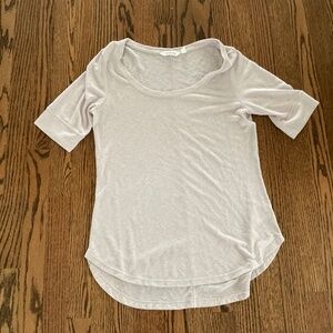 Athleta scoop neck top, size M, color is light lavender